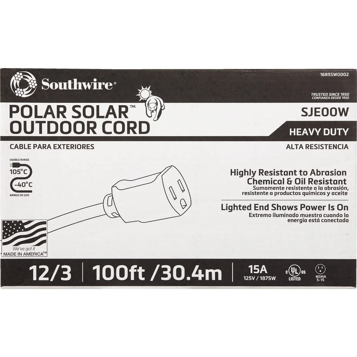 Eco-Friendly Coleman Cable 100 Ft. 12 3 Cold Weather Extension Cord Safe