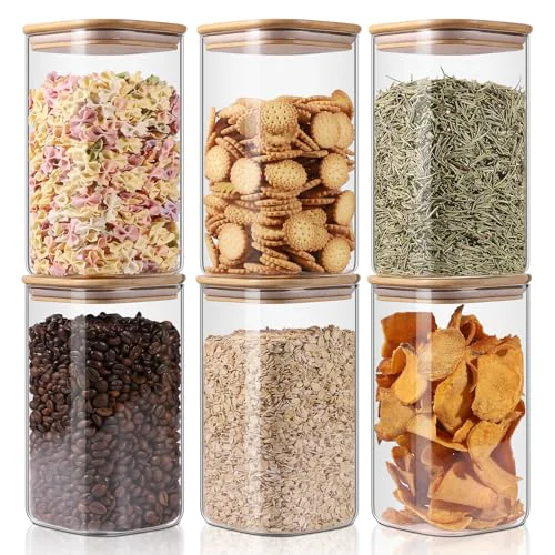 Responsible Glass Storage Jars 6 Pack 6 Ounce Clean