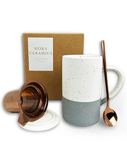 Original Design Ceramics Tea Cup with Loose Leaf Infuser Durable