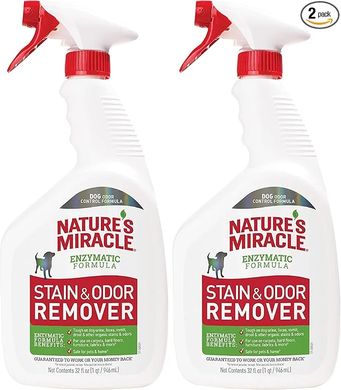 User-Friendly Nature's Dog Stain and Odor Remover Everyday Mess Enzymatic Formula 32 fl oz Pack of 2 Refined