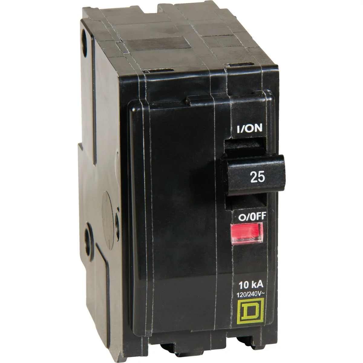 Trusted Square D QO 25A Double-Pole Standard Trip Circuit Breaker Organic