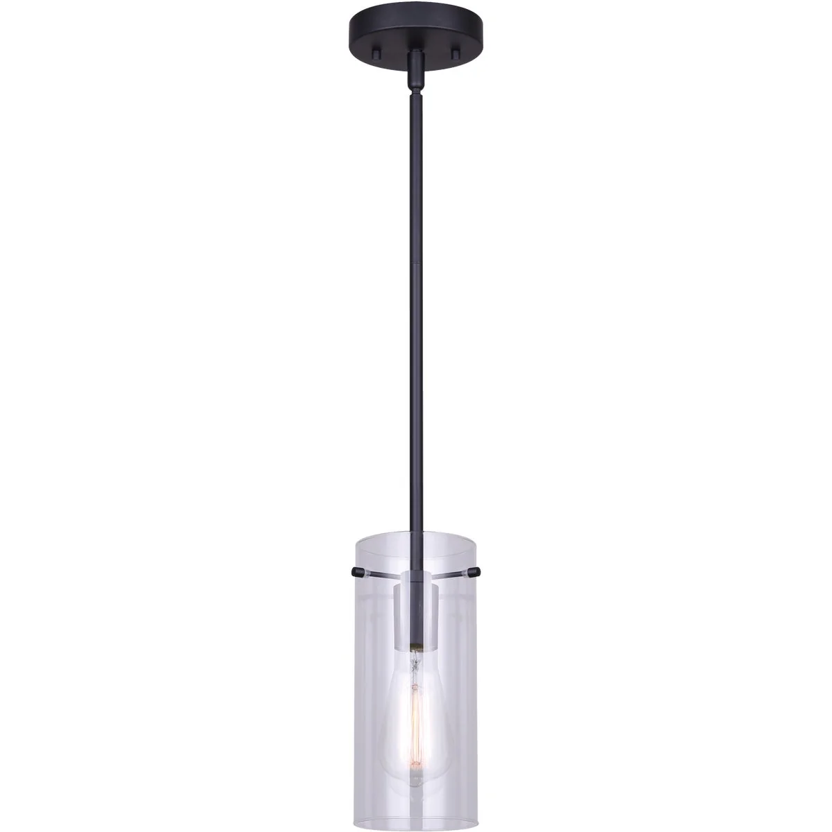 Excellent Home Impressions Joni 1-Bulb Black Incandescent Pendant Light Fixture Consistent