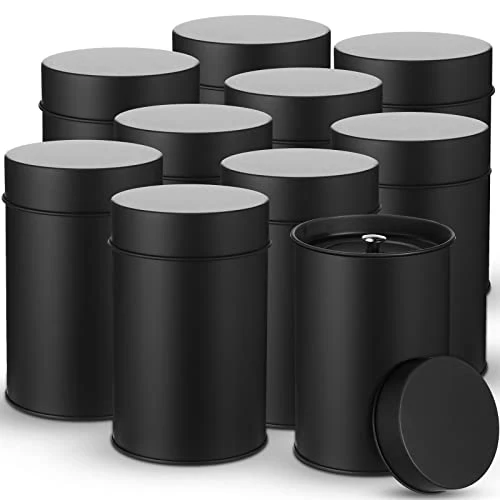 Eco-Friendly 10 Pack Metal Tea Tin Canisters 10 Count Verified
