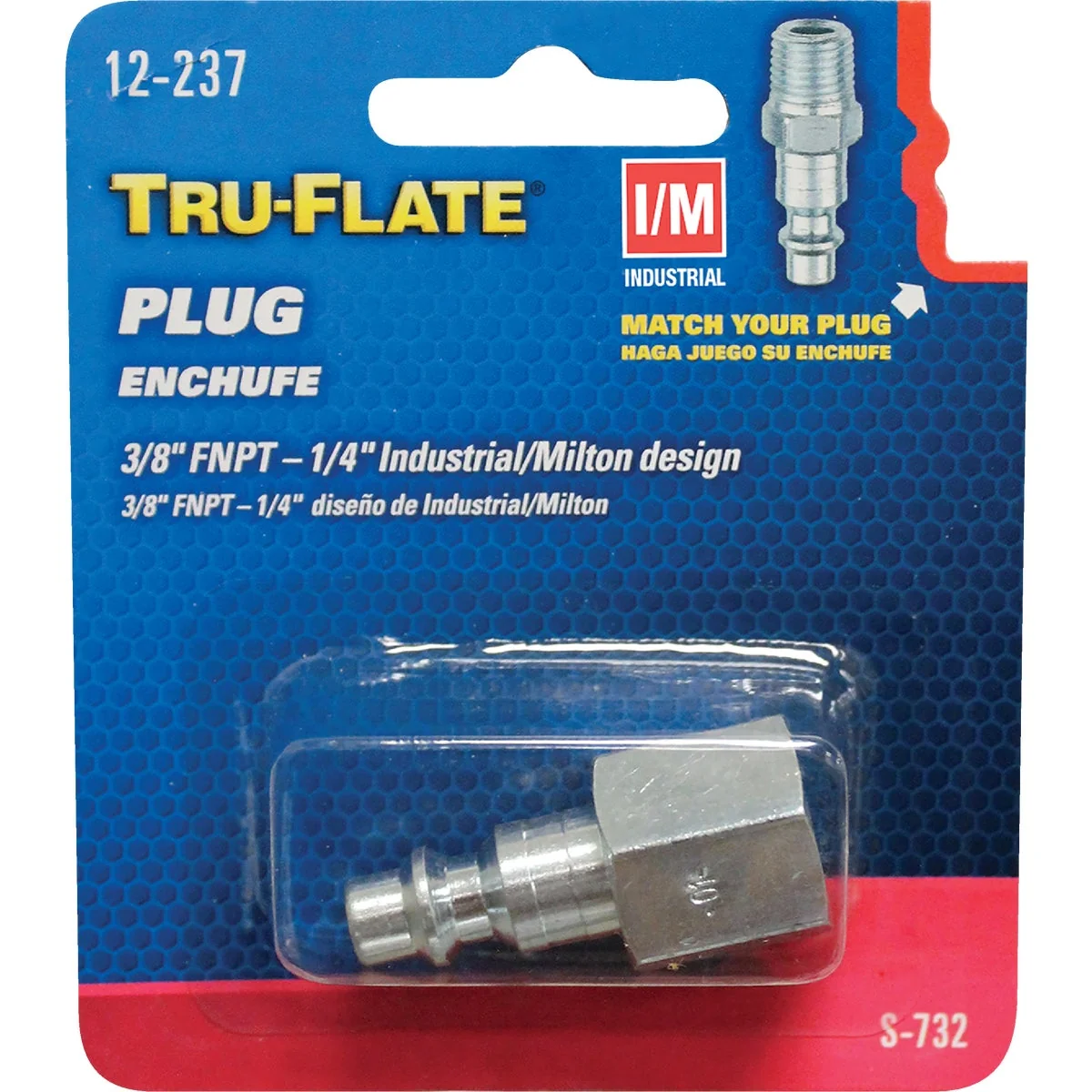 Responsible Tru-Flate Industrial Milton 3 8 In. FNPT Steel Industrial Plug Sophisticated