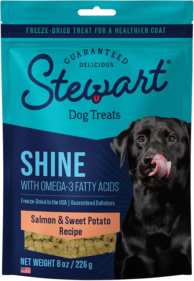 Soft Stewart ze Dried Dog Treats Shine Salmon Sweet Potato Made with Omega 3 Salmon Oil Grain 8 Ounce Resealable Pouch Made in USAAbout This Efficient