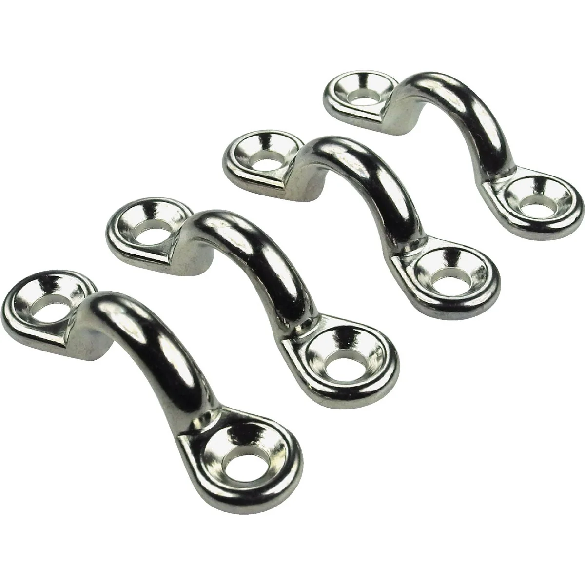 Efficient Seachoice 1-7 8 In. L x 3 8 In. ID Chrome Plated Zinc Eye Strap 4-Pack High-Grade
