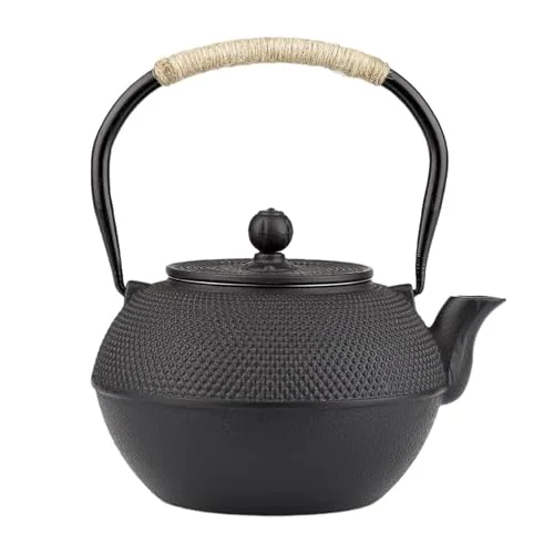 Safe 40oz Cast Iron Tea Kettle for Stovetop Sustainable