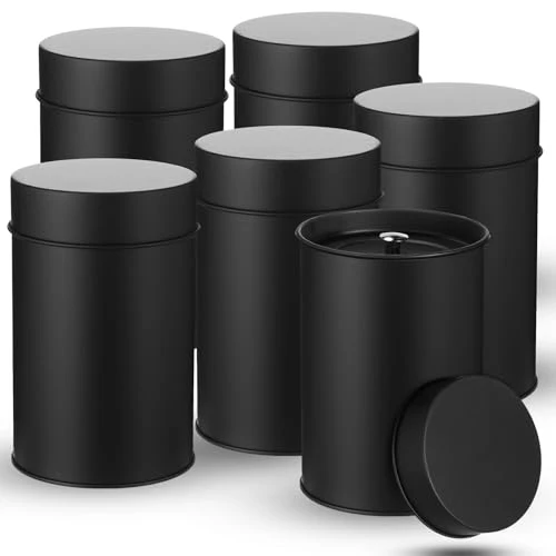 Innovative 6 Pack Metal Tea Tin Canisters 6 Count Reliable