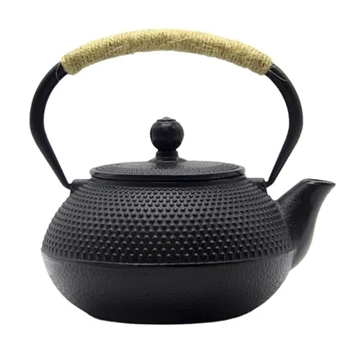 Effective Japanese Tetsubin Cast Iron Teapot Tea Kettle pot with Stainless Steel Infuser for Stovetop Safe Coated with Enameled Interior Efficient