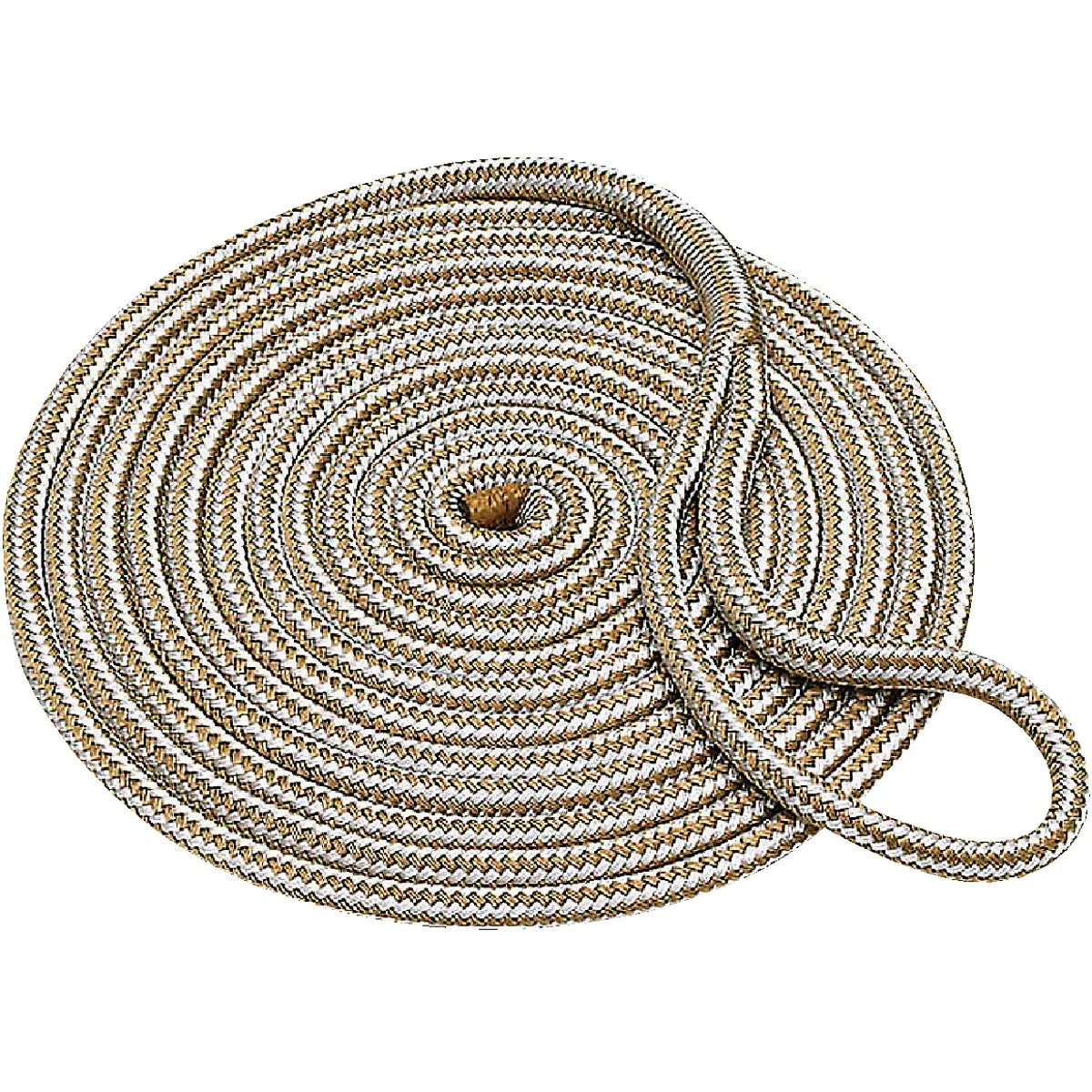 High-End Seachoice 3 8 In. x 15 Ft. Gold Double Braid Nylon Dock Line Top-Quality
