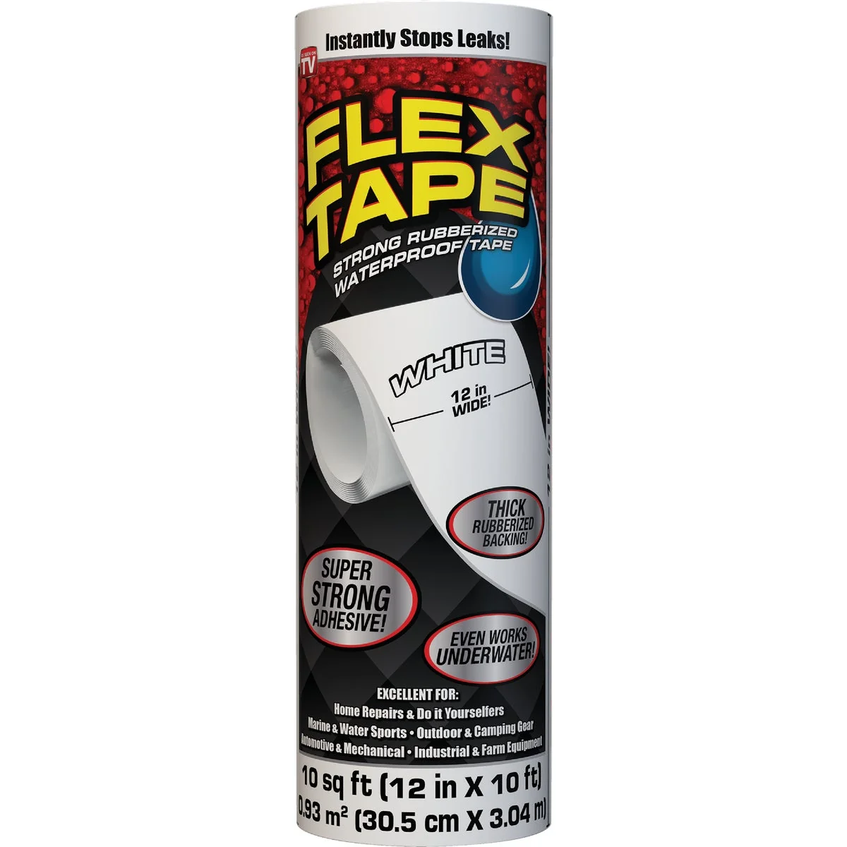 Minimalist Flex Tape 12 In. x 10 Ft. Repair Tape White Durable