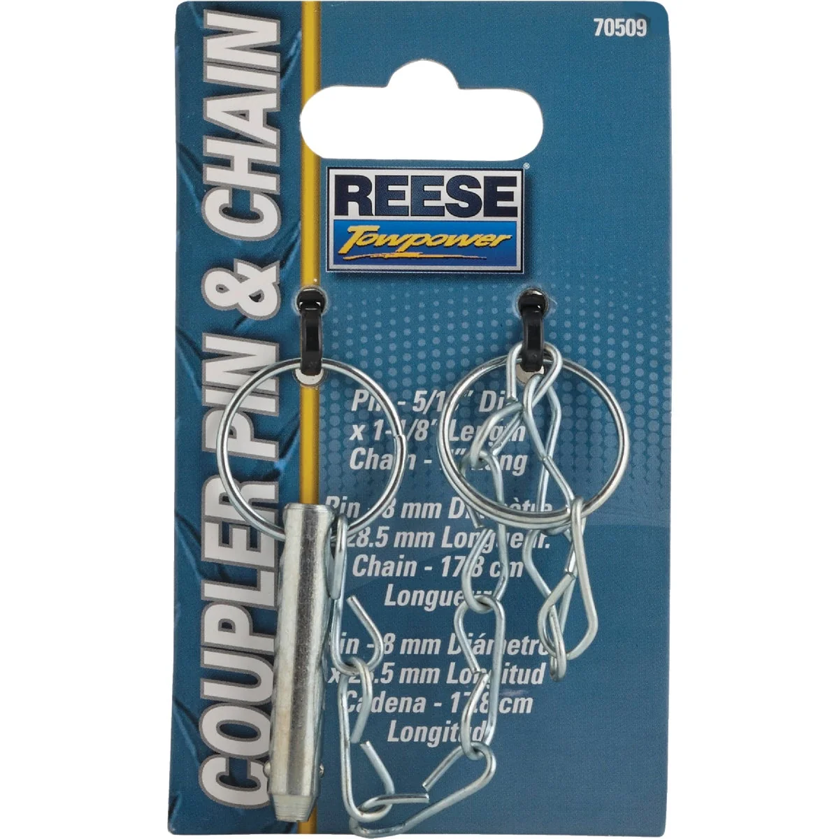 Long-Lasting Reese Towpower Coupler Pin with Chain Dependable