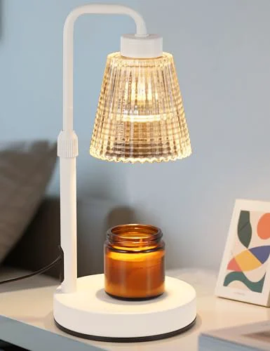 Effective White Candle Warmer Lamp with 24h Cycle Timer Contemporary