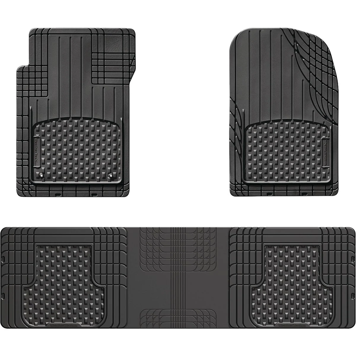 Responsible WeatherTech Trim-to-Fit Black Rubber Floor Mat 3-Piece Fast