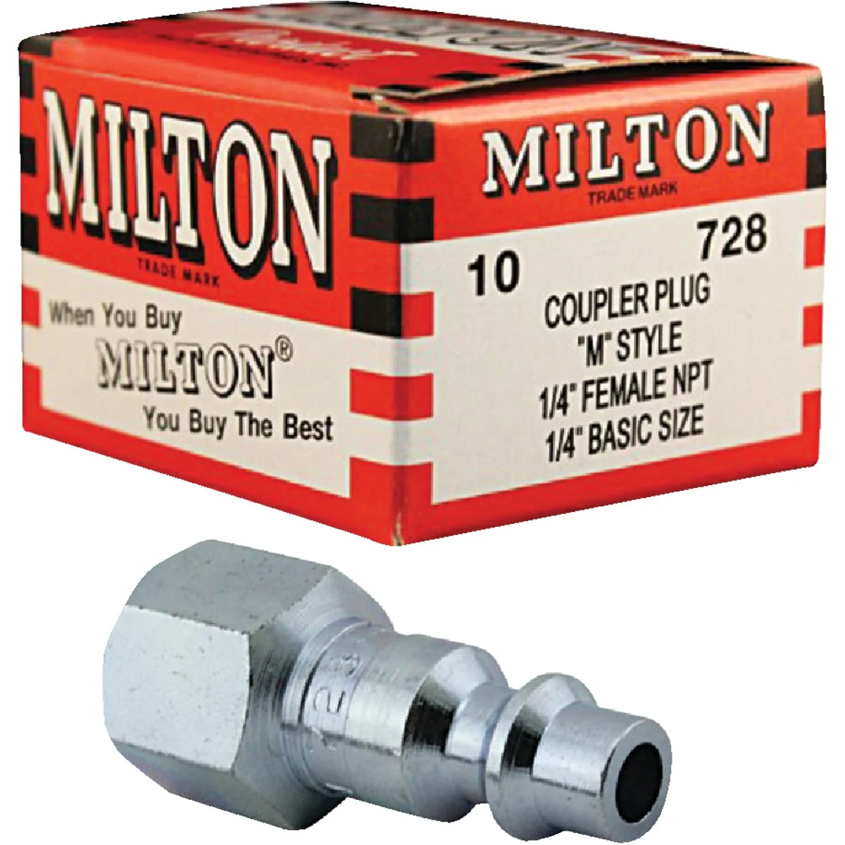 Exceptional Milton M-Style 1 4 Female NPT Plug 10-Pack Functional