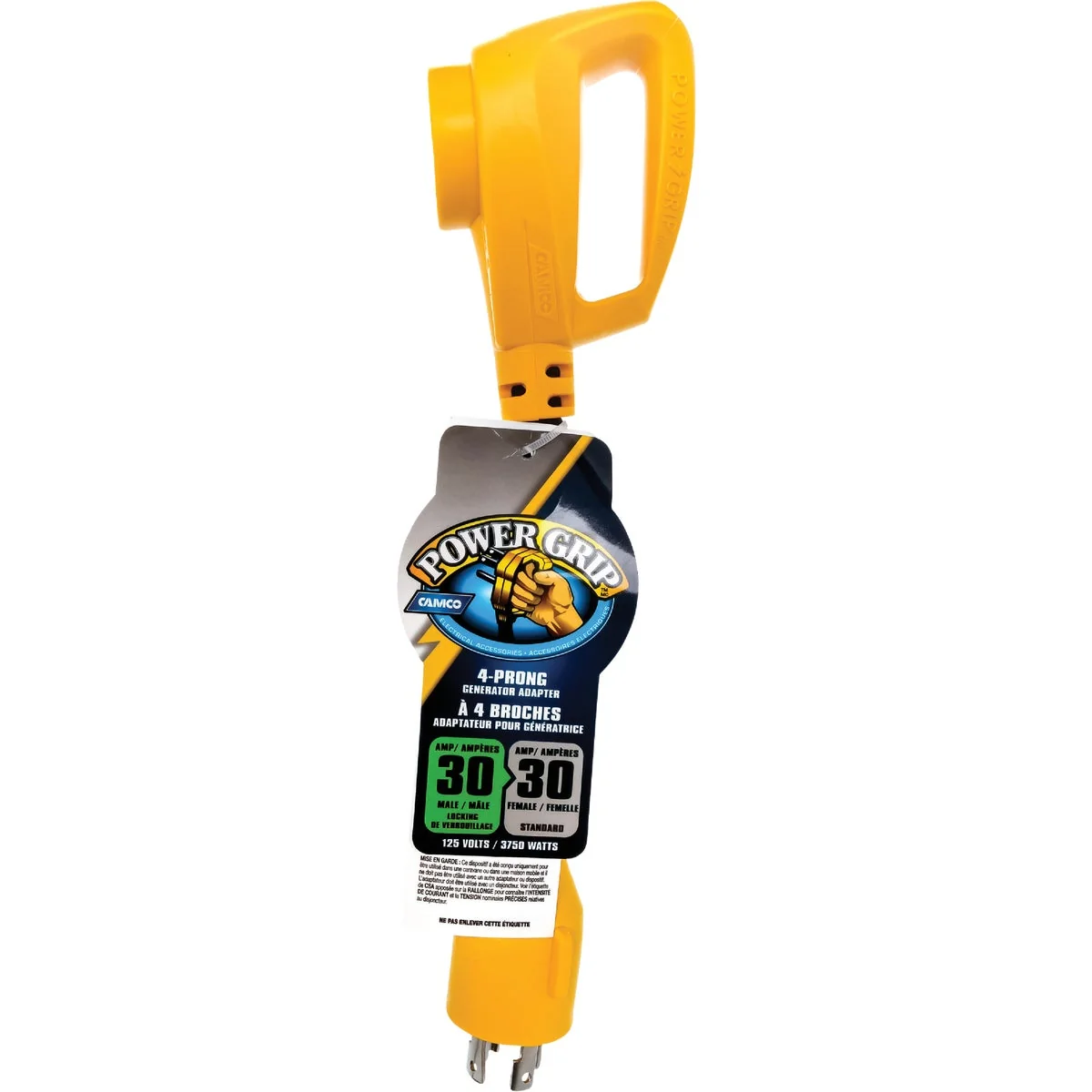 Optimized Camco Power Grip 30A 4-Prong Dogbone RV Generator Adapter Premium Material