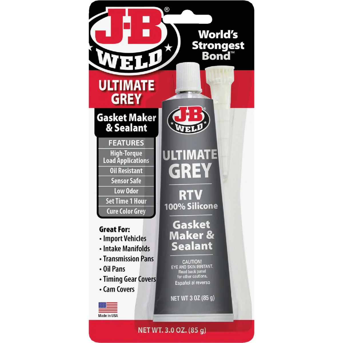 Original J-B Weld 3 Oz. Grey RTV Silicone Gasket Sealant Dependable