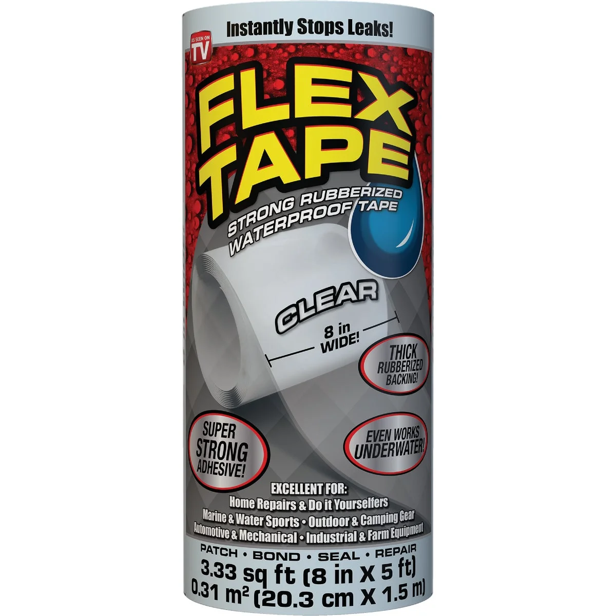 Elegant Flex Tape 8 In. x 5 Ft. Repair Tape Clear Prestigious