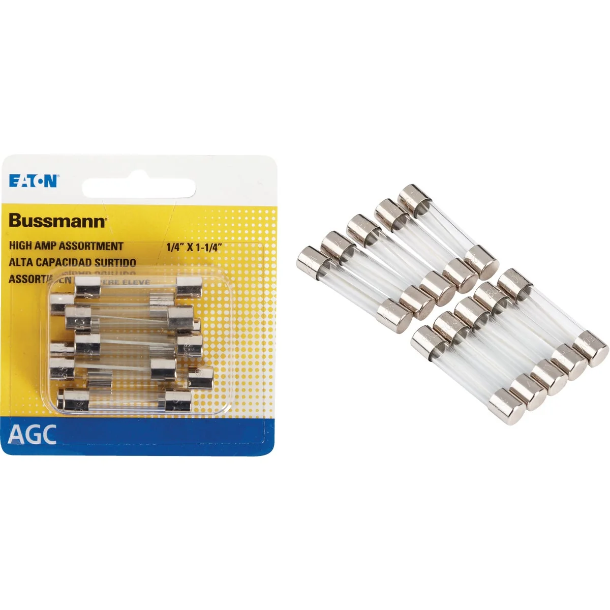 Professional Bussmann AGC SFE Glass Tube Fuse Assortment 10-Pack Safe