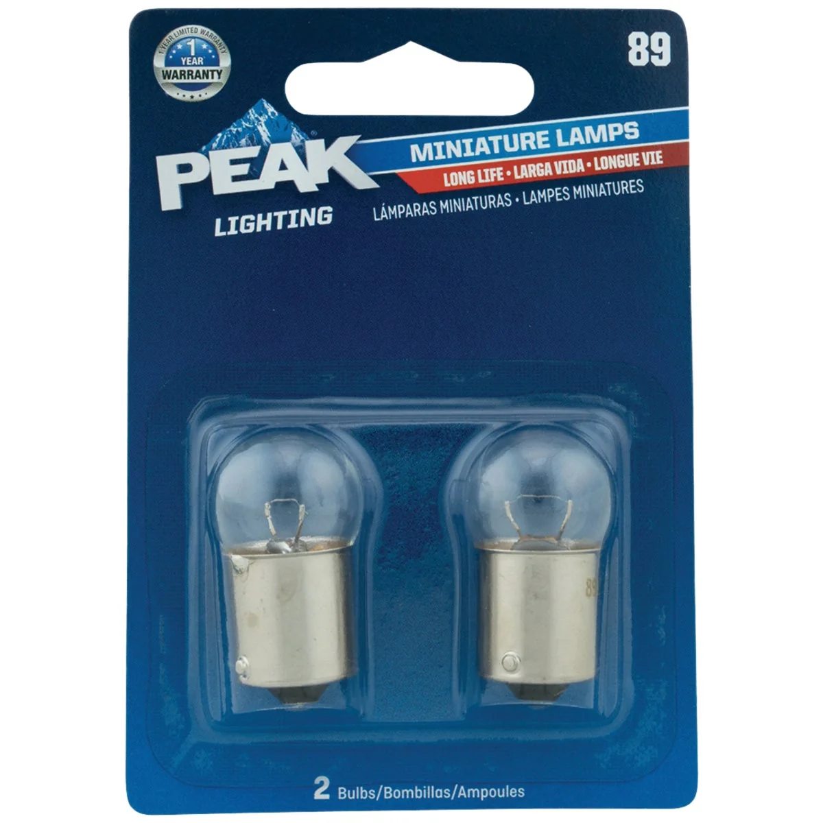 Dependable PEAK 89 13V Mini Incandescent Automotive Bulb 2-Pack Traditional