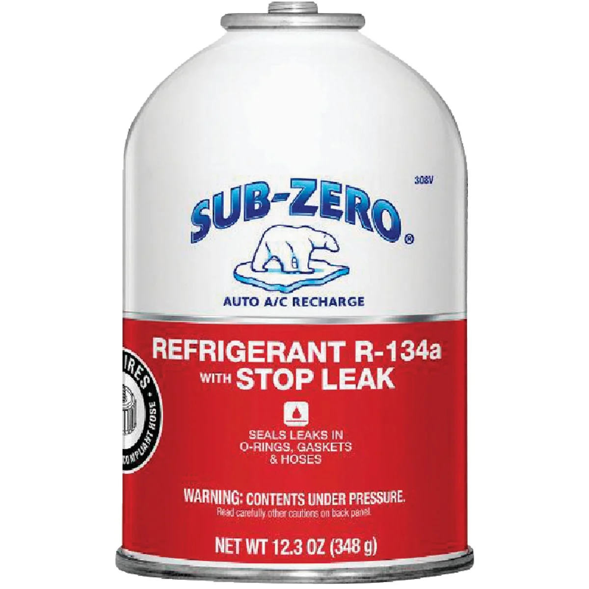 Official Quest Sub-Zero 12 Oz. R-134a Refrigerant with Stop Leak Excellent