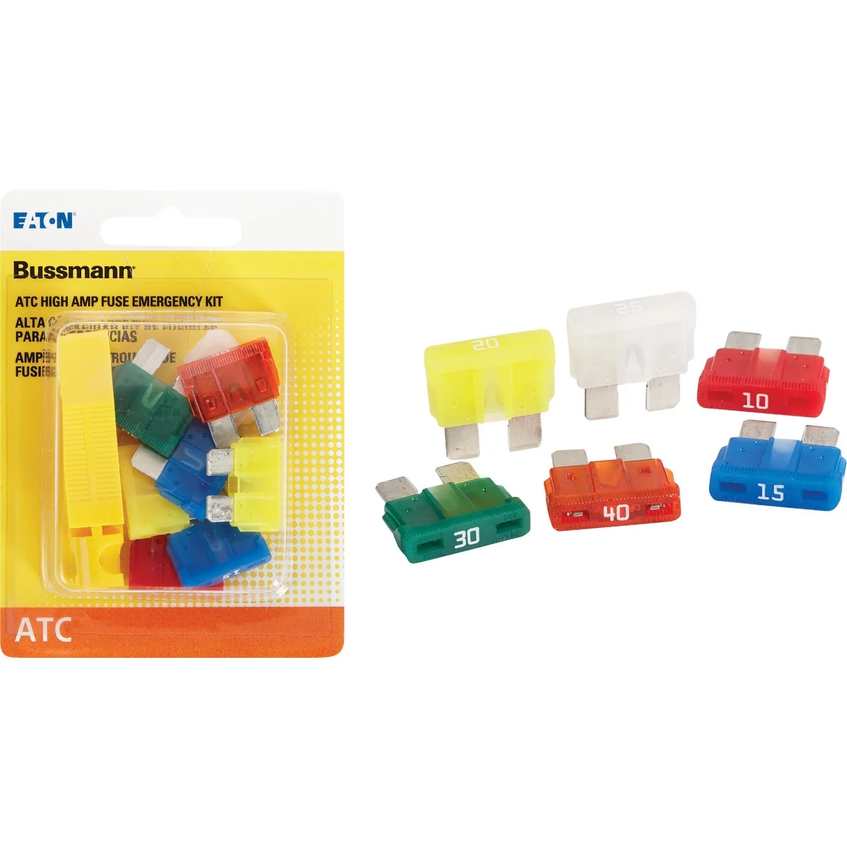 Easy-to-Use Bussmann ATC Blade High Amp Fuse Assortment 8-Pack Relaxed