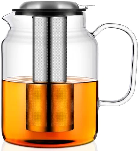 Artisan 85oz Glass Teapot with Infuser 85 Count Expertly Made