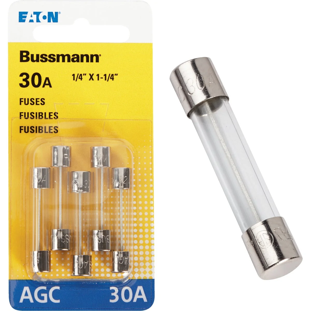 World-Class Bussmann 30-Amp 32-Volt Glass Tube Automotive Fuse 5-Pack Unique