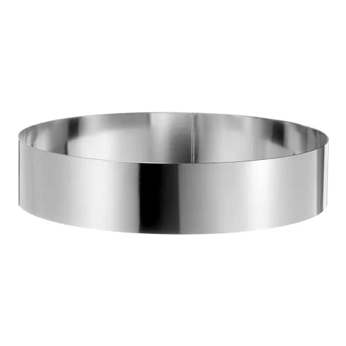 Recyclable Round Cake Ring 9 x 2 Inch Seamless Stainless Steel Pastry Mousse Dessert Ring Mirror Coating for Baking Cooking Making Tool User-Friendly