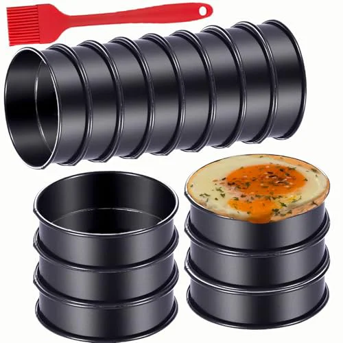 Professional 12Packs Crumpet Rings NONSTICK English Muffin Ring 4 Inch Certified