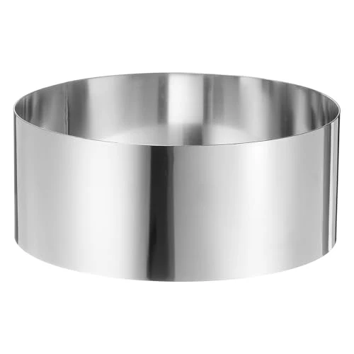Artisan Round Cake Ring 7 x 2.75 Inch Seamless Stainless Steel Pastry Mousse Dessert Ring Mirror Coating for Baking Cooking Making Tool High-Quality