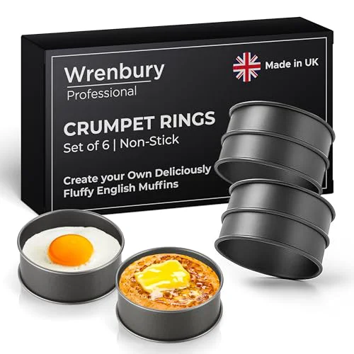 First-Class Crumpet Rings Nonstick 3.5 inch 6 Count Traditional