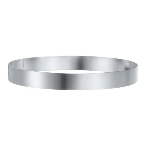 Easy-to-Use Round Cake Ring 6.3 x 1 Inch Seamless Stainless Steel Pastry Mousse Dessert Ring Mirror Coating for Baking Cooking English Muffins Crumpet Making Tool Lightweight