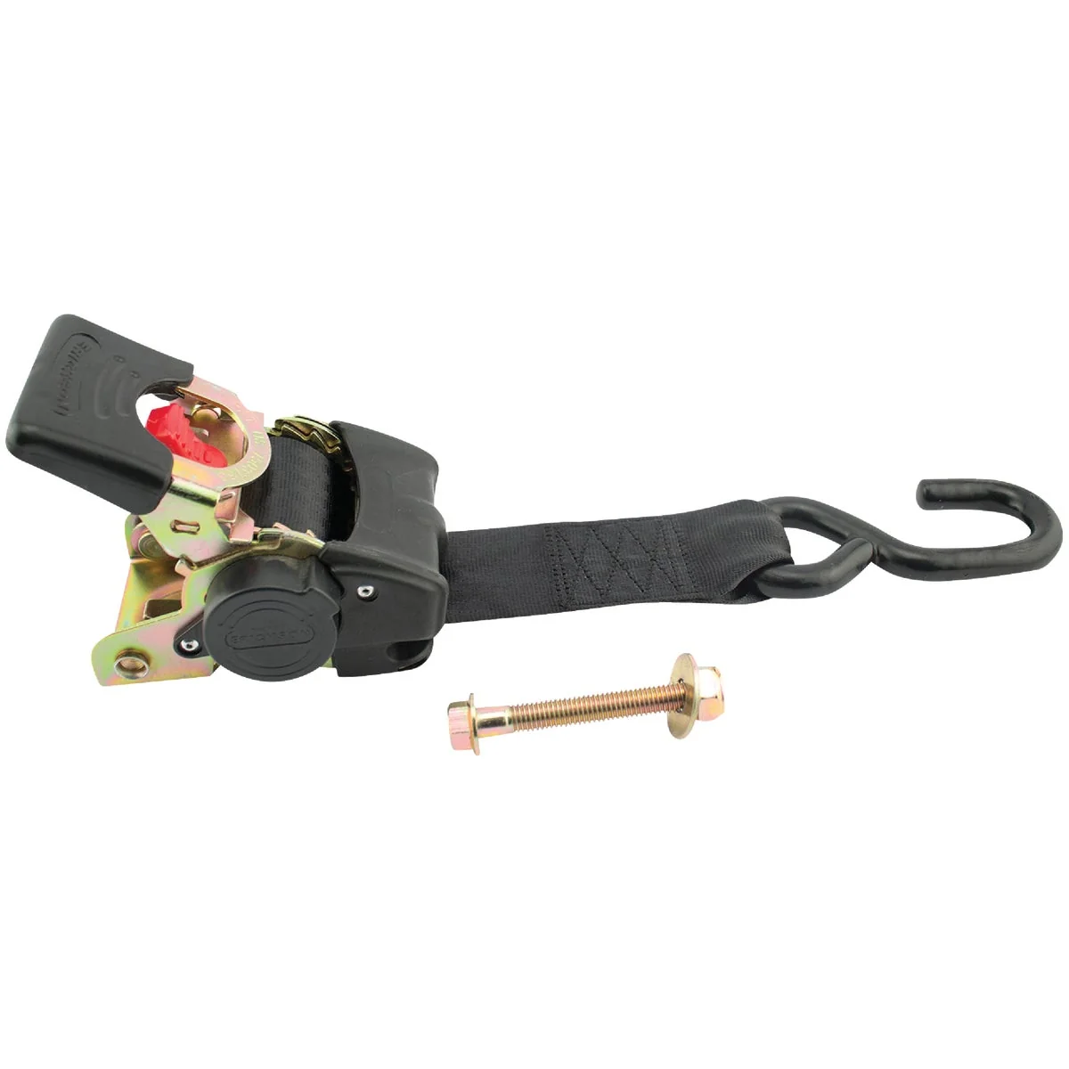 Lightweight Erickson 2 In. x 5-1 2 Ft. 4000 Lb. Bolt-On Retractable Ratchet Strap 2-Pack Secure