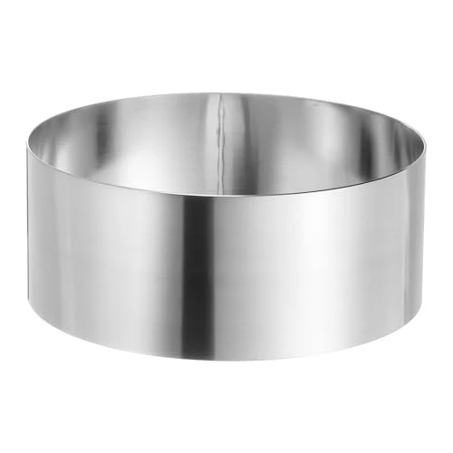 Fashionable Round Cake Ring 5 x 2 Inch Seamless Stainless Steel Pastry Mousse Dessert Ring Mirror Coating for Baking Cooking Making Tool Classic