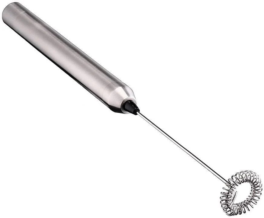 Original Milk Frother Handheld Electric Milk Foamer Portable Mini Mixer Machine Stainless Steel Touch Handheld Espresso Mixer Battery Operated Frother Coffee Stirrer Maker for Hot Chocolate Coffee Enhanced