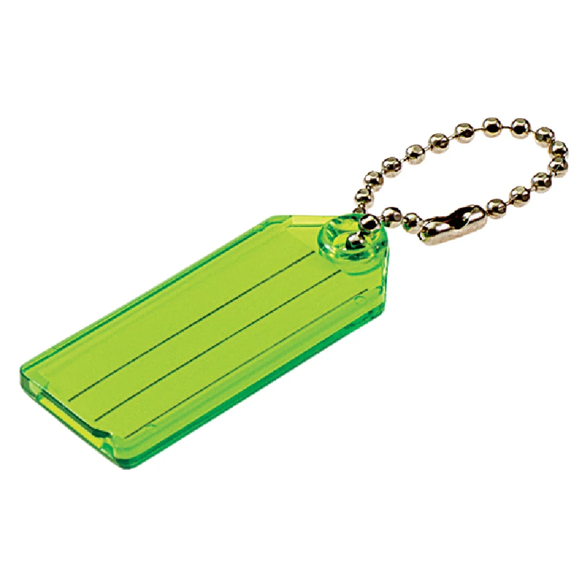 World-Class Lucky Line Transparent 2-1 4 In. I.D. Key Tag with Chain 2-Pack Elite