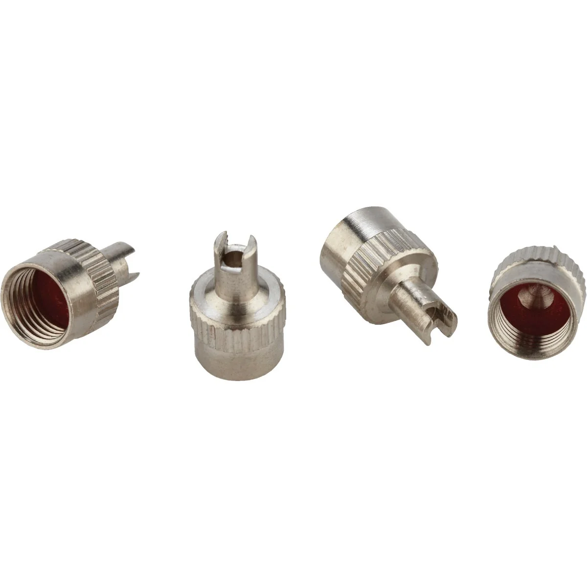Authentic Tru-Flate Metal Screwdriver Type Tire Valve Cap 4-Pack Healthy