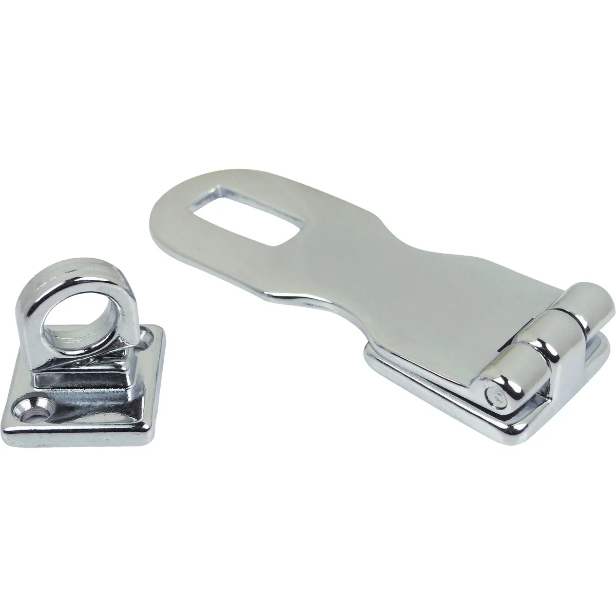 Sophisticated Seachoice 3 In. x 1 In. Chrome-Plated Cast Brass Swivel Eye Hasp World-Class