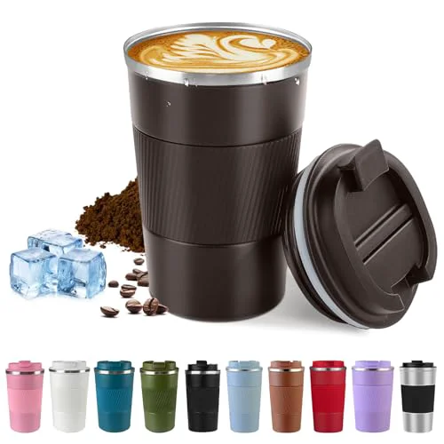Flexible Vacuum Insulated Stainless Steel Travel Coffee Mug Smooth