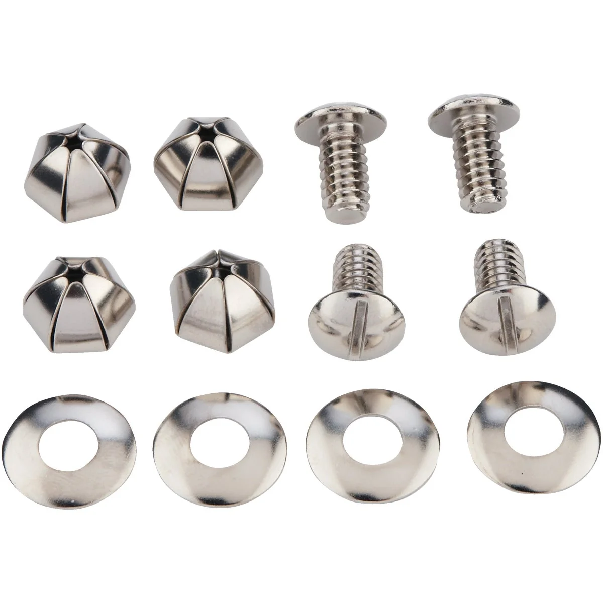 Lightweight Custom Metal License Fasteners 4 Count High-End