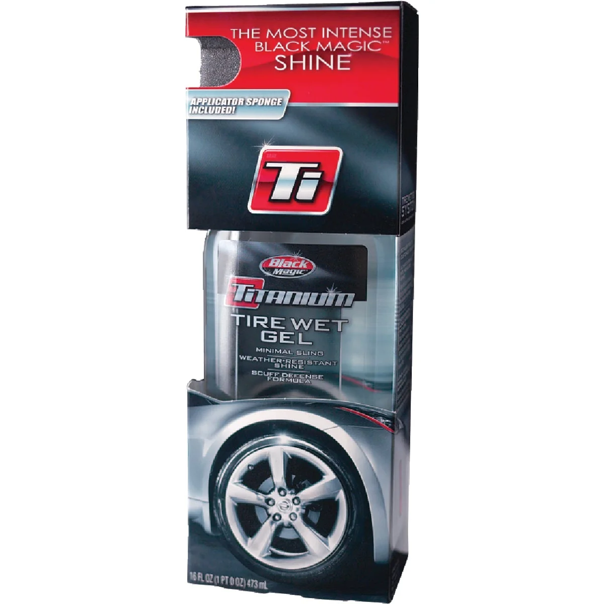 Stylish BLACK Titanium 16 Oz. Pourable Tire Wet Gel Tire Shine Versatile