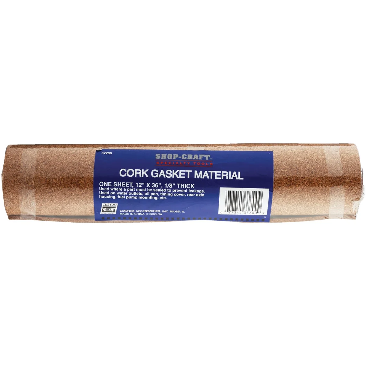 Innovative Custom Accessories 12 In. W. x 36 In. L. x 1 8 In. Thick Cork Gasket Material High-Performance