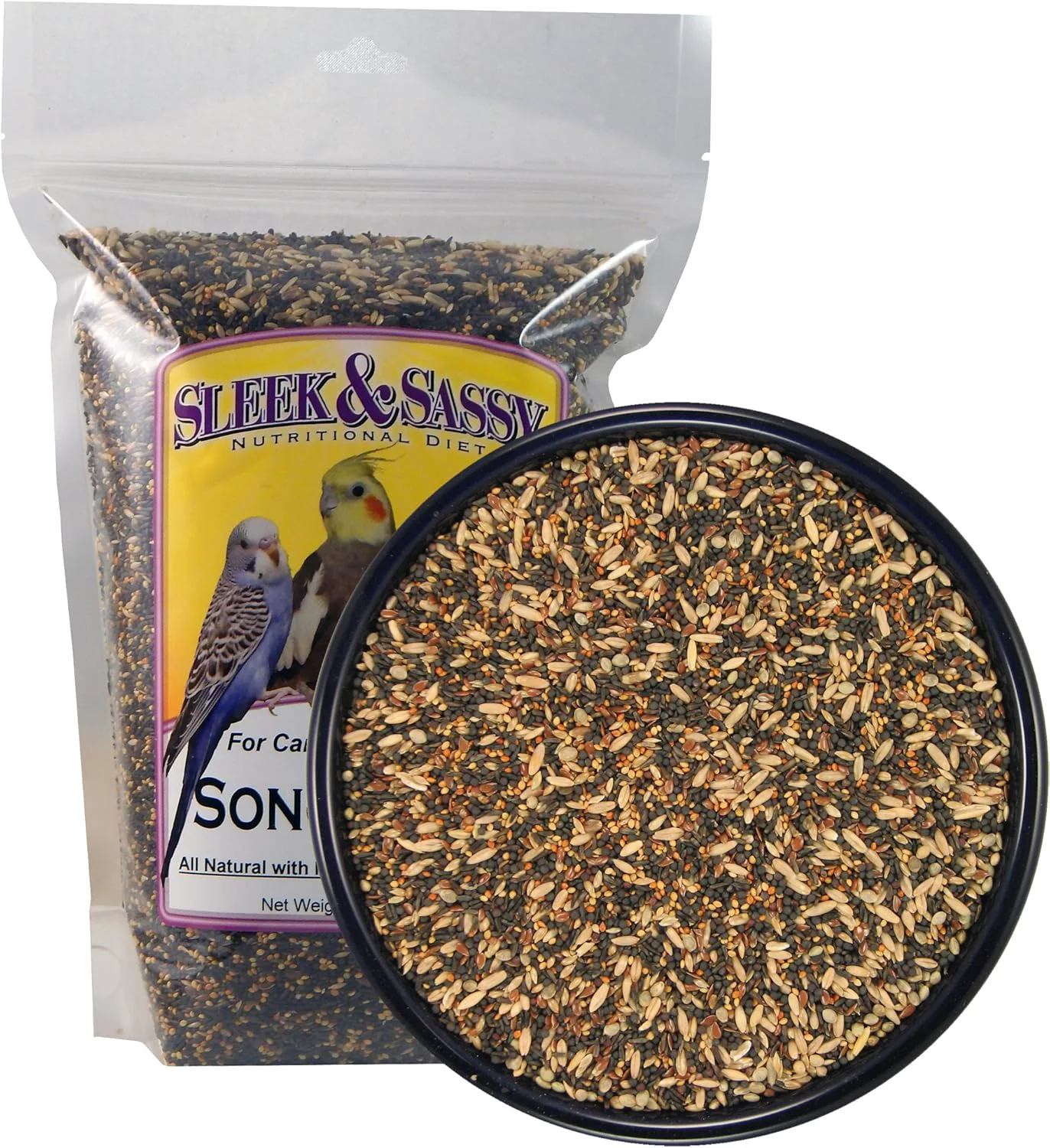 Modern SLEEK SASSY Song Bird Treat for Finches and Canaries 2 lbs. Enhanced