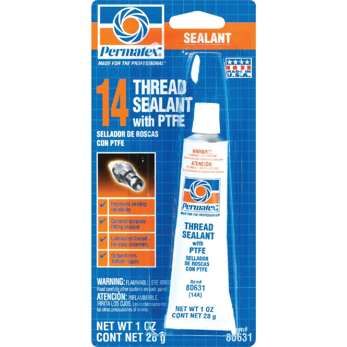 Responsible PERMATEX 1 Fl. Oz. White Thread Sealant with PTFE Refined
