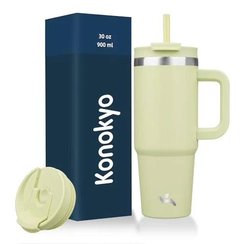 Pure 30 oz Insulated Tumbler Water Bottle with Handle Premium Material