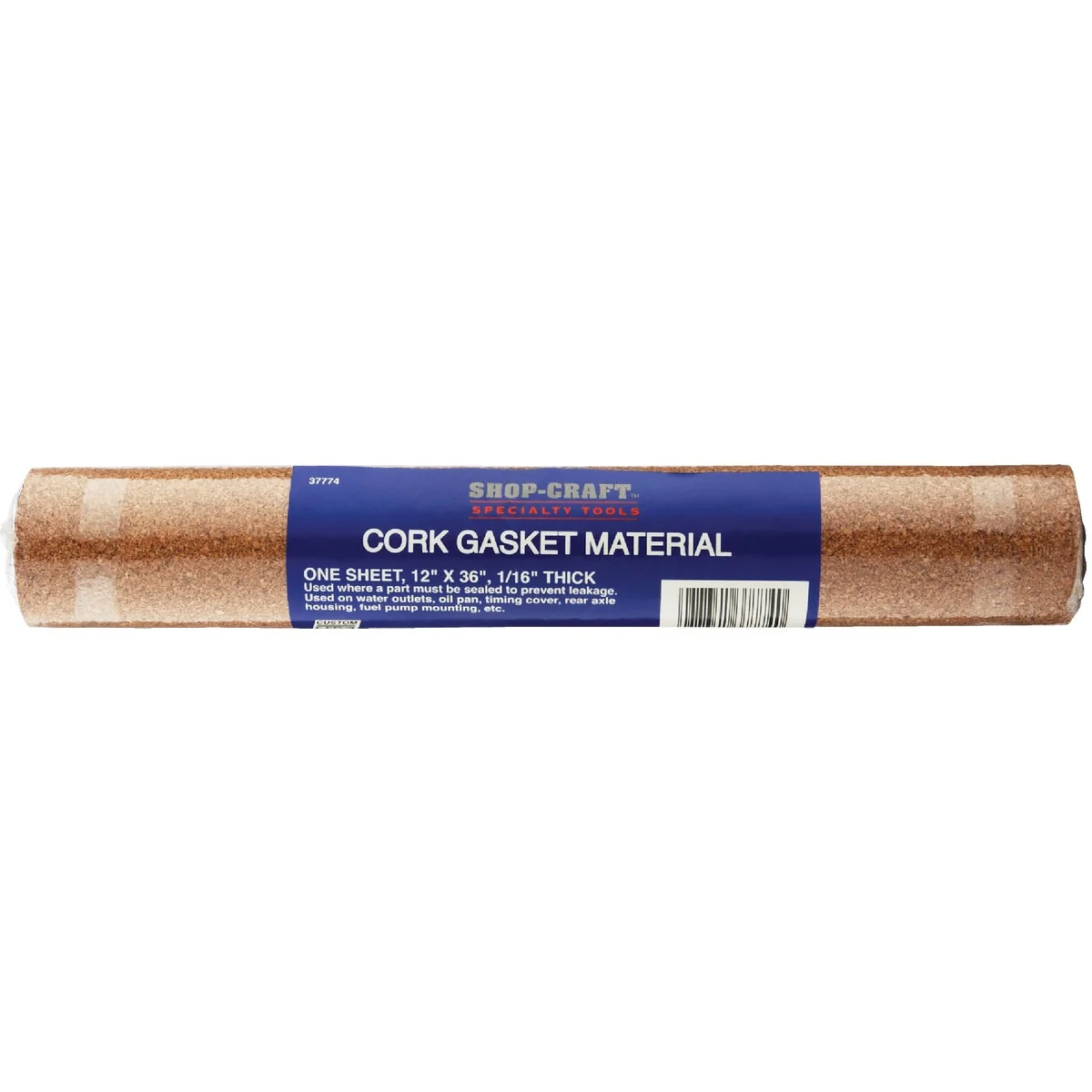 High-Performance Custom Accessories 12 In. W. x 36 In. L. x 1 16 In. Thick Cork Gasket Material Detailed