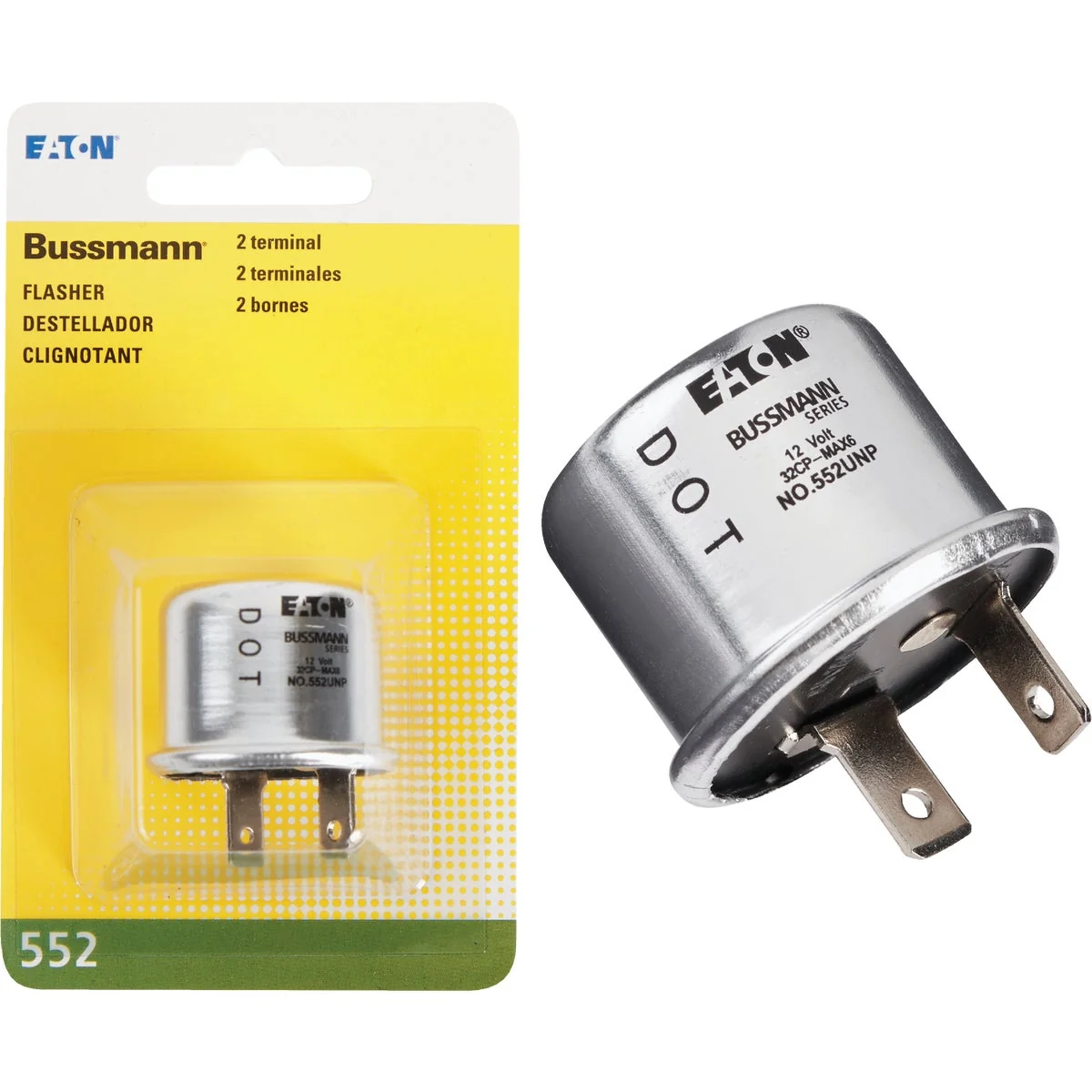 Environmentally Friendly Bussmann 2-Terminal 12 V. Flasher Flexible