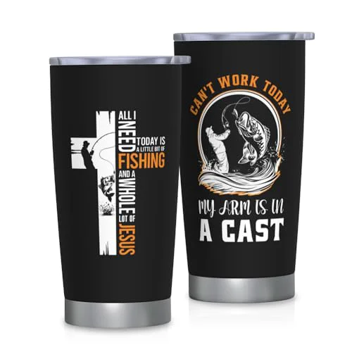 Eco-Friendly Fishing Gifts for Men 20 Oz Stainless Steel Tumbler 20 Count Official