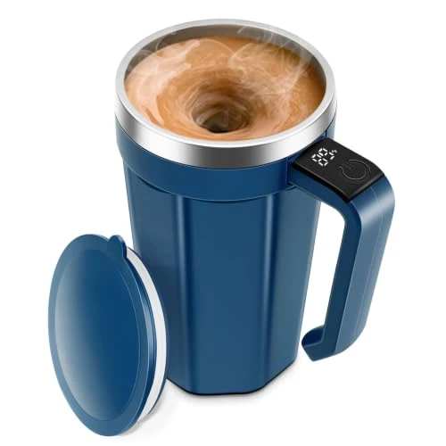 Convenient Self Stirring Mug with Temperature Display Smooth